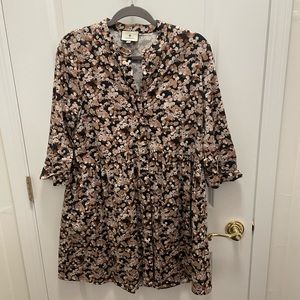 Tuckernuck Woodrose Royal Shirtdress, Size Medium